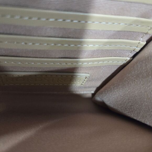 🐢 Nordstrom Curved Day Clutch Burgundy - Picture 9 of 14